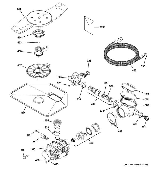 Diagram for PDWT505V00WW