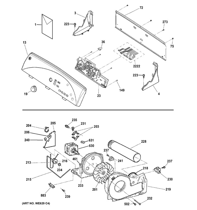 Diagram for GTDN550ED2WW