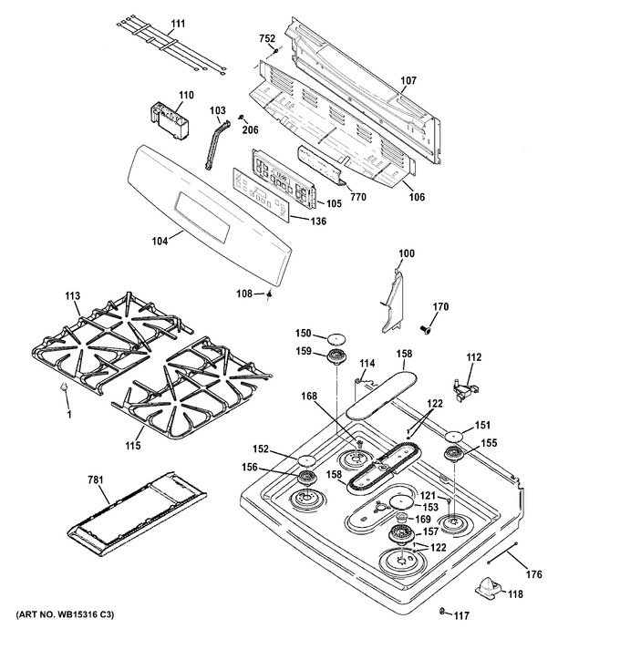 Diagram for JGB697DEH1WW