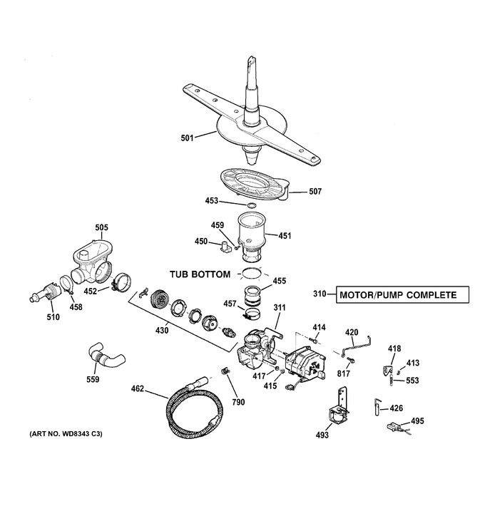 Diagram for GSD3300D45WW