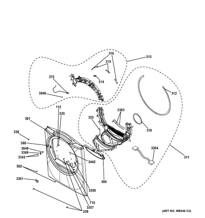 Diagram for GFDN120ED2WW