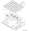 Diagram for 1 - Control Panel & Cooktop