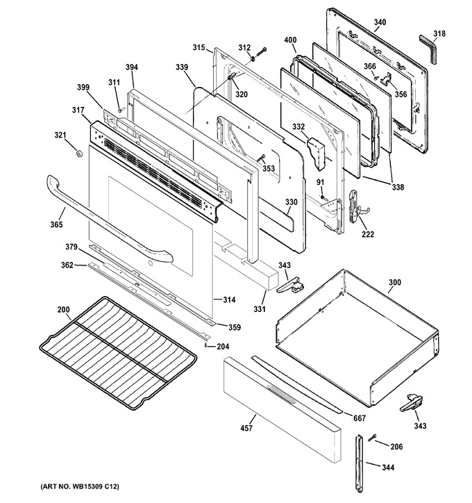 Diagram for JGB645DEK1WW