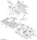 Diagram for 2 - Control Panel & Cooktop