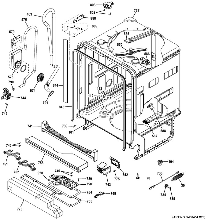 Diagram for GDF570SGF7WW