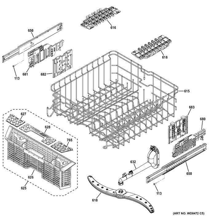 Diagram for DDT575SGF8WW