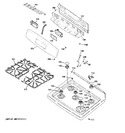 Diagram for 2 - Control Panel & Cooktop