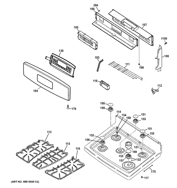 Diagram for PGB900DET2WW