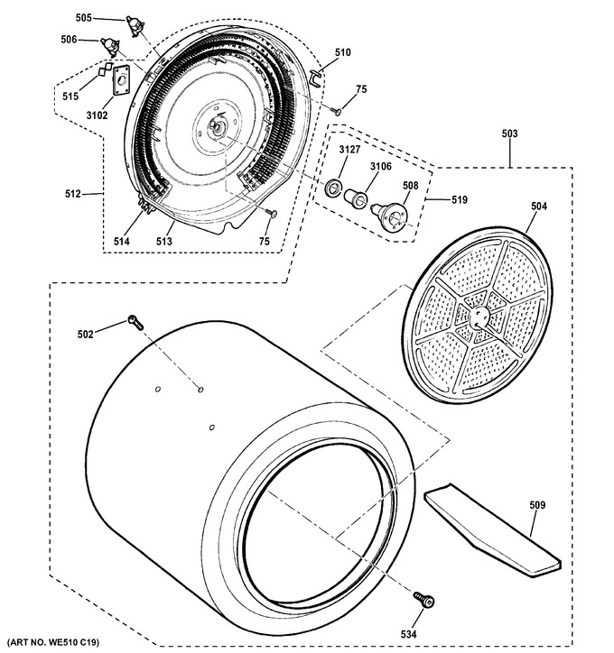 Diagram for GTX42EASJ1WW