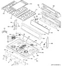 Diagram for 2 - Control Panel & Cooktop