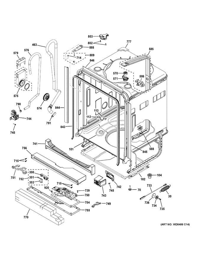 Diagram for GDT695SSJ0SS