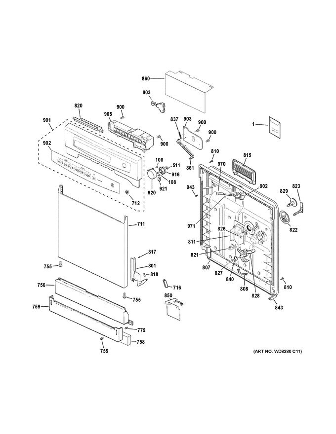 Diagram for GSD4000D50WW