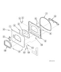 Diagram for Dryer Door With Window - Starting Serial Nos. Beginning 1707