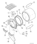 Diagram for Front Bulkhead, Air Duct, Felt Seal And Cylinder