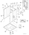 Diagram for Cabinet, Exhaust Duct And Base - Single Dryers