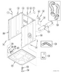 Diagram for Cabinet, Exhaust Duct And Base - Single Dryers