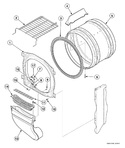 Diagram for Front Bulkhead, Air Duct, Felt Seal And Cylinder