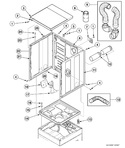 Diagram for Dryer Cabinet, Exhaust Duct And Base