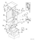 Diagram for Dryer Cabinet, Exhaust Duct And Base