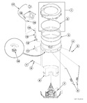 Diagram for Outer Tub, Cover, Bearing And Seal Housing, Pressure Hose And counterweight (drawing 2 Of 2)