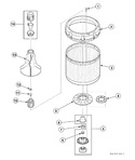 Diagram for Agitator, Fabric Softener Dispenser, Drive Bell, Hub and lip seal kit and washtub