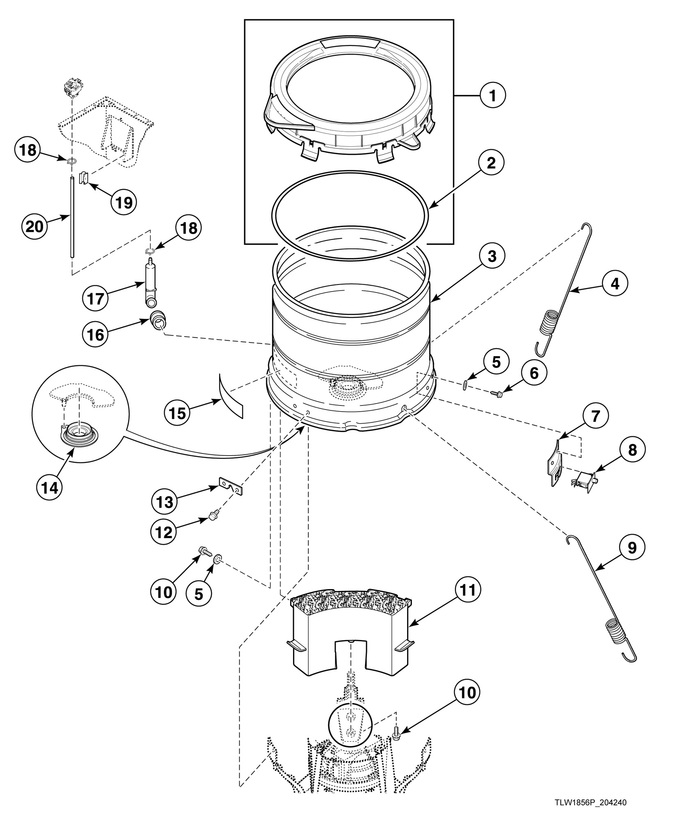 Diagram for AWN43RSN115CW14